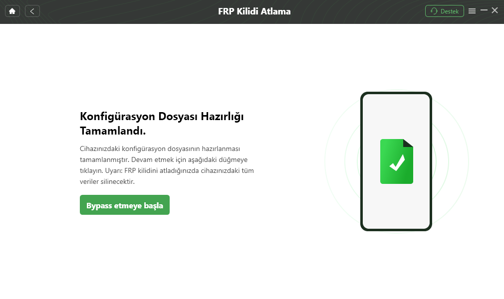 Başlat'a dokunarak atlamayı başlatın.