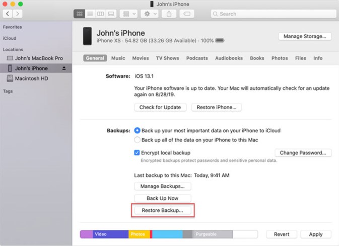 Son iTunes Yedeklemesini Şifrele
