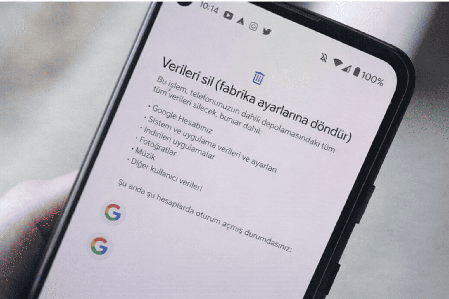 Android Cihazın Fabrika Ayarlarına Sıfırlanması