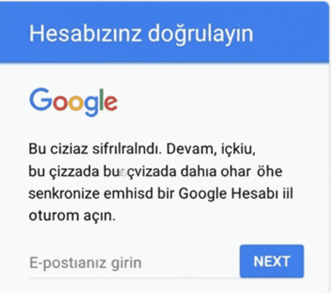 Bu Cihaz Sıfırlandı Hatası