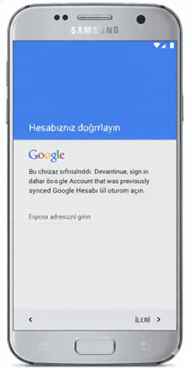 Fabrika Ayarlarına Sıfırlama Sonrası FRP Kilidi