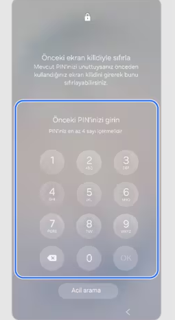 Samsung One UI 6.1 önceki PIN ile ekran kilidini açma