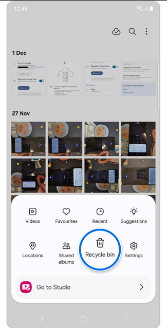 Samsung Gallery Çöp Kutusu'ndan silinen fotoğrafları geri yükleme