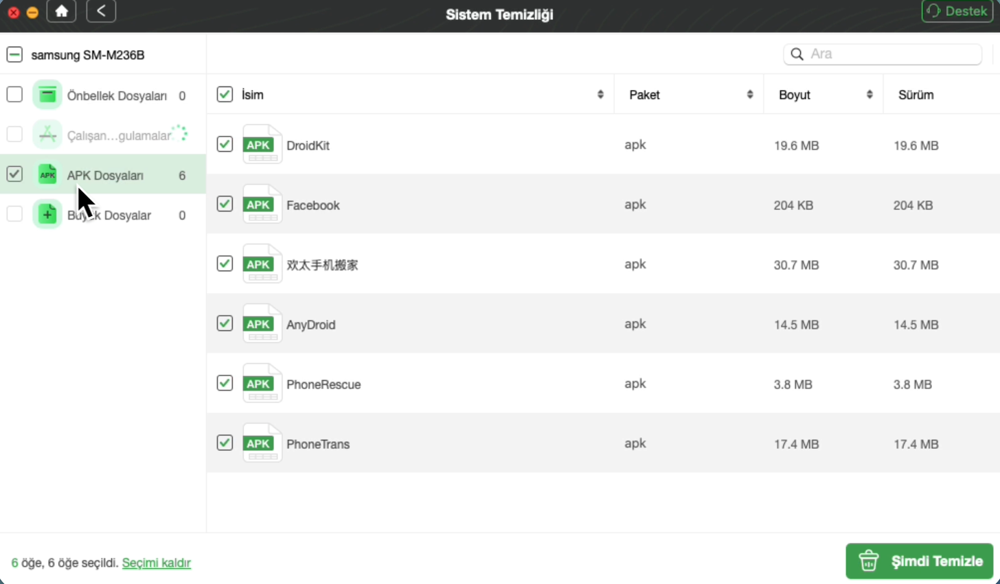 İşlemi Başlatmak İçin Şimdi Temizle Düğmesine Tıklayın