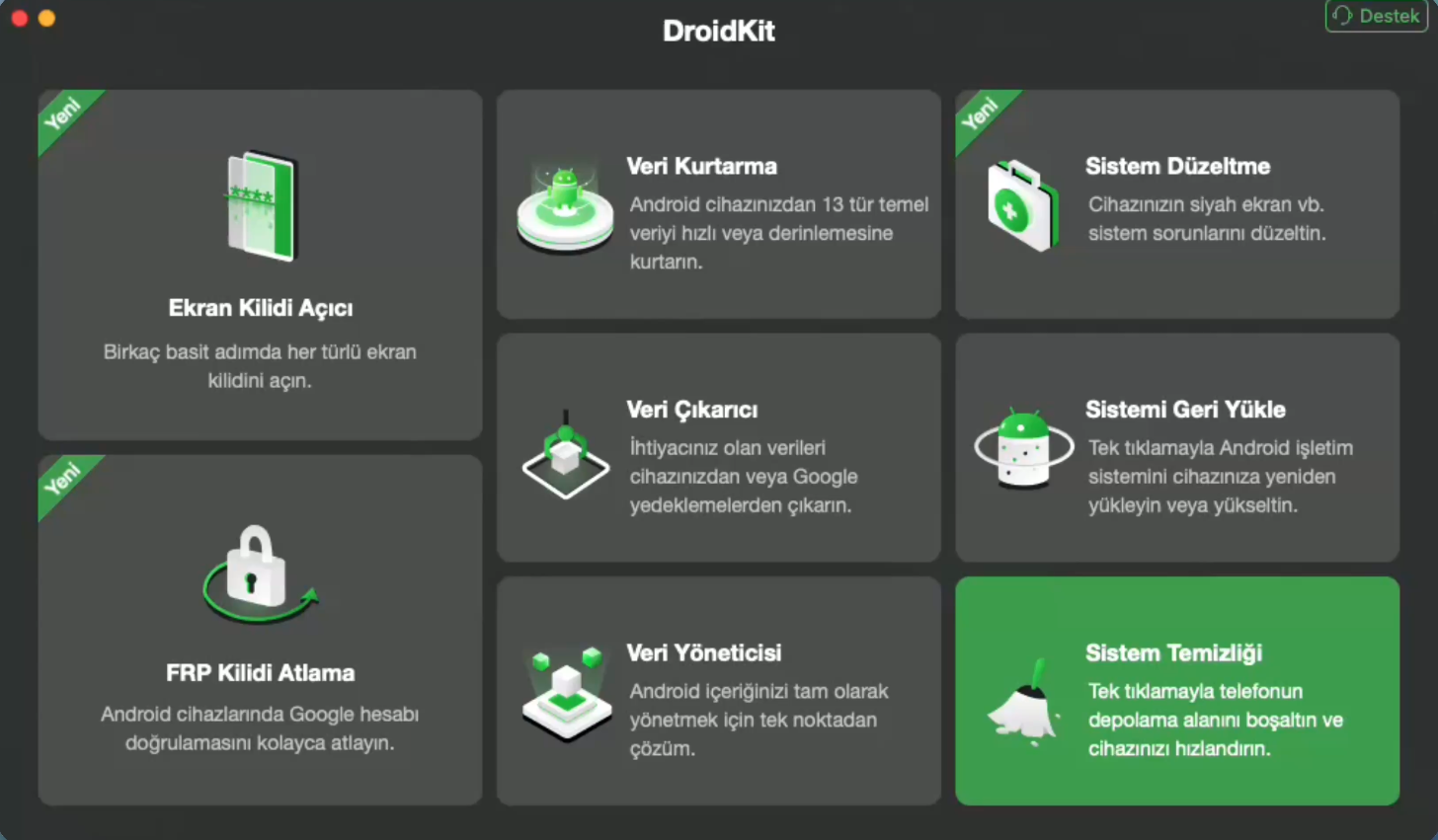 Sistem Gereksiz Dosyaları Temizle Moduna Tıklayın