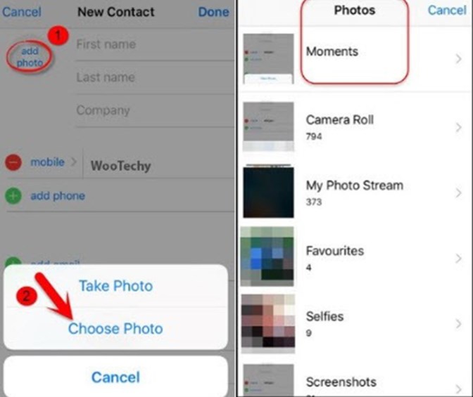 Fotoğraf Seç'e dokunun