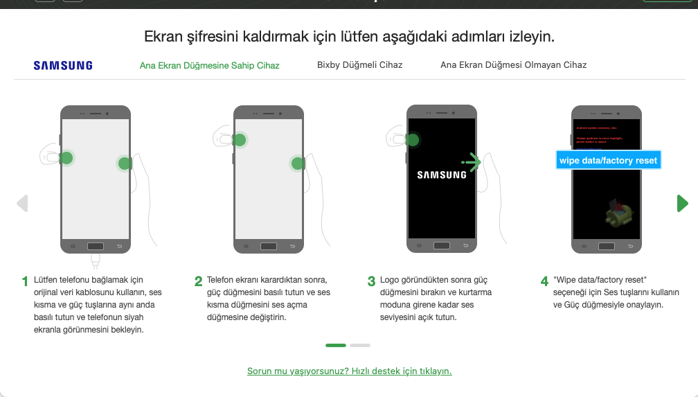 Samsung'unuzdaki Şifreyi Kaldır