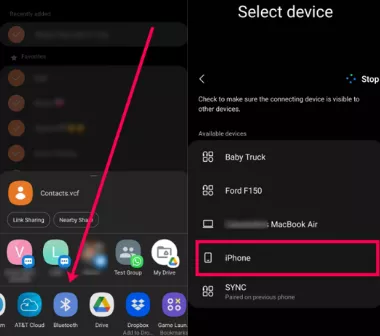 Bluetooth ile Android'den iPhone'a Kişileri Aktarma