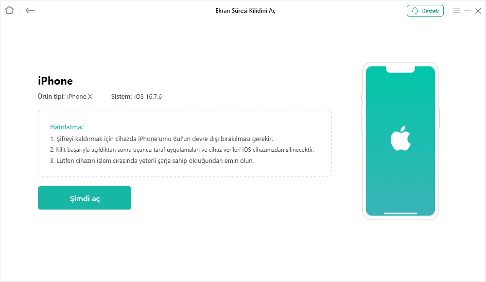 Şimdi Kilidi Aç'a tıklayın