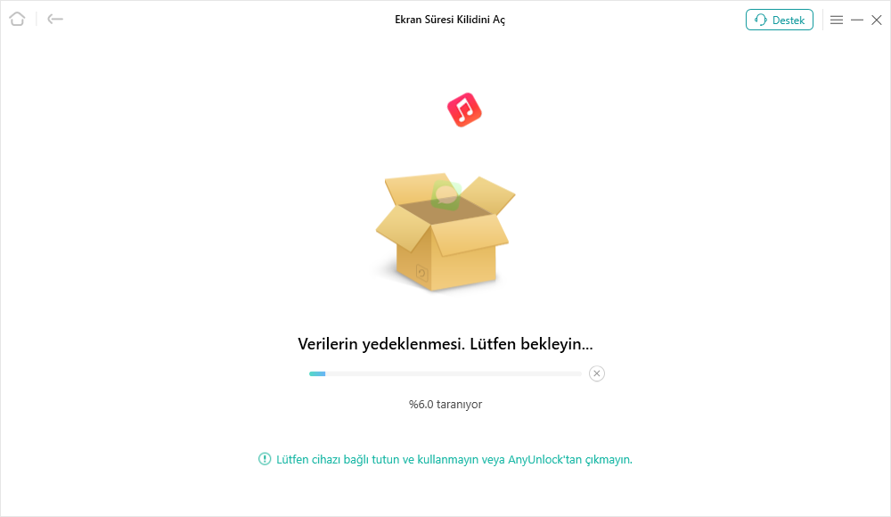 Ekran Süresi Parolasının Kilidini Açma İşlemi
