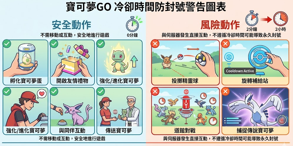 冷卻時間防封號警告圖表