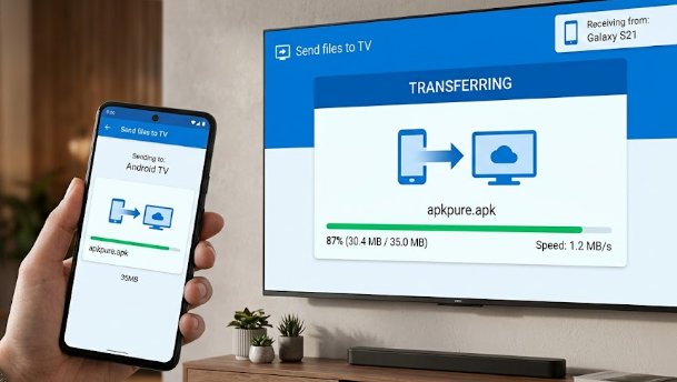 如何使用 Send files to TV 應用程式