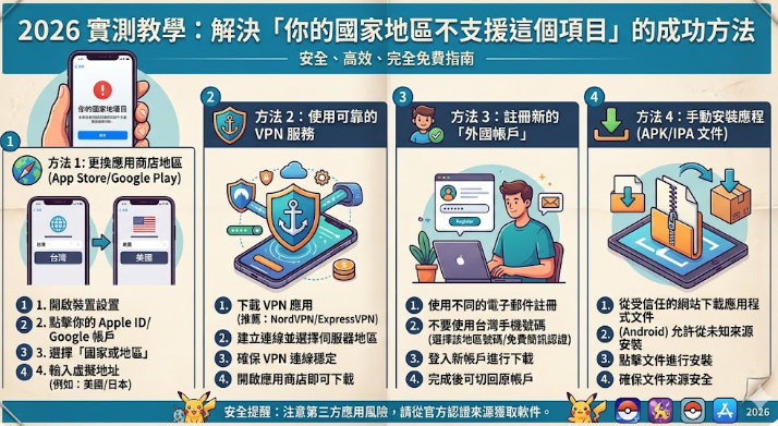 解決「你的國家地區不支援這個項目」