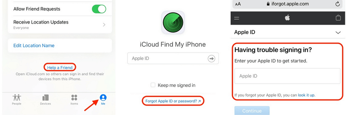 透過「尋找我的 iPhone」恢復您的 Apple ID